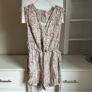 Vintage Pepe Jeans London Floral V Neck Romper With Belt Women’s Small